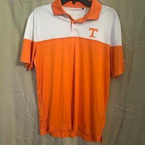 Columbia Orange & White Polo | Tennessee Vols Game Day Shirt | Size M